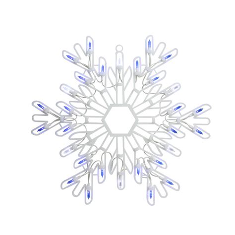 Northlight 15 Led Lighted Pure White And Blue Snowflake Christmas