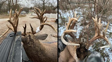 Hunter Takes Giant Nontypical Whitetail Deer In Illinois Field And Stream
