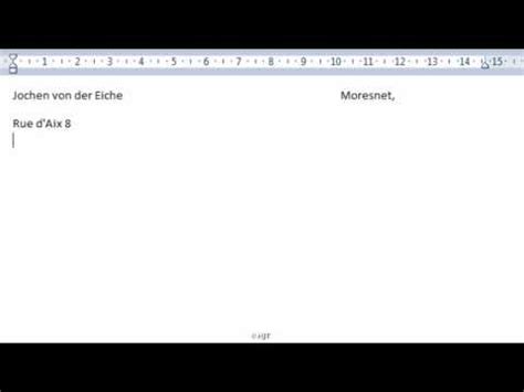 Word bietet die option, einen briefkopf für den privaten und beruflichen schriftverkehr erstellen. eine Briefvorlage in Word Pad erstellen.mp4 - YouTube