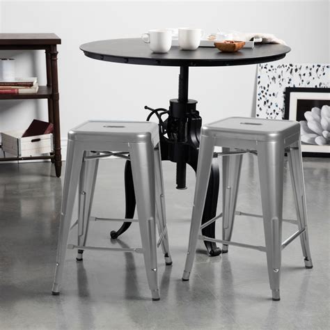 The color, coincidentally, was perfect. Furmax 24 Inches Metal Bar Stools High Backless Indoor-Outdoor Counter Height Stackable Stools ...