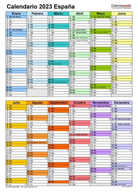 Calendario 2023 En Word Excel Y Pdf Calendarpedia Aria Art