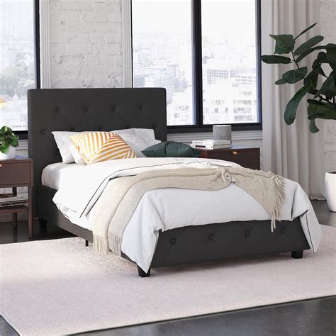 Buy River Street Designs Dakota Upholstered Platform Bed Twin Gray