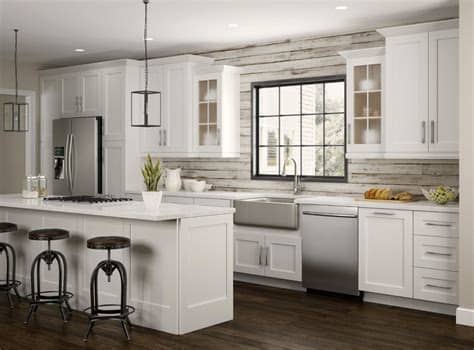 From whole house remodels to basement and sunrooms remodels, the professional renovation contractors at kitchen & bath depot are committed to providing the best possible remodeling experience. Newport Oven Cabinets in Pacific White - Kitchen - The ...