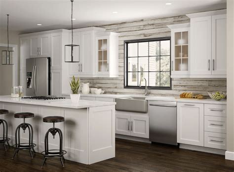 For some, it is the epitome of ageless simplicity and it is an excellent pair for any kitchen aesthetic, while others consider it. Newport Oven Cabinets in Pacific White - Kitchen - The ...
