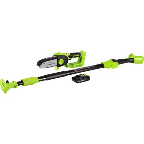 Earthwise 6 Cordless Mini Pruning Pole Saw With 20 Ah Battery And