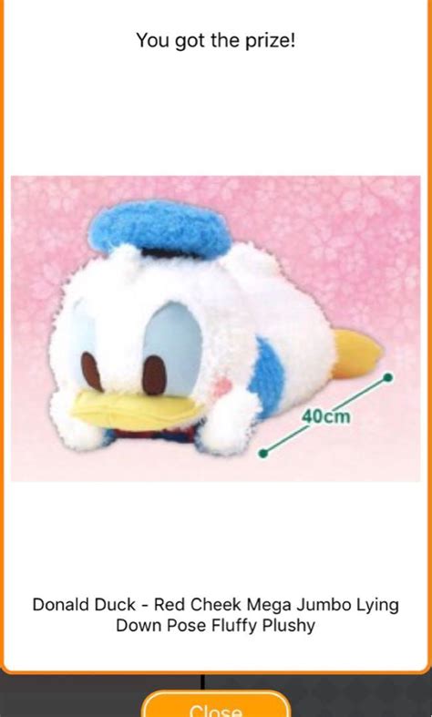 Toreba Donald Duck Red Cheek Mega Jumbo Lying Down Pose Fluffy