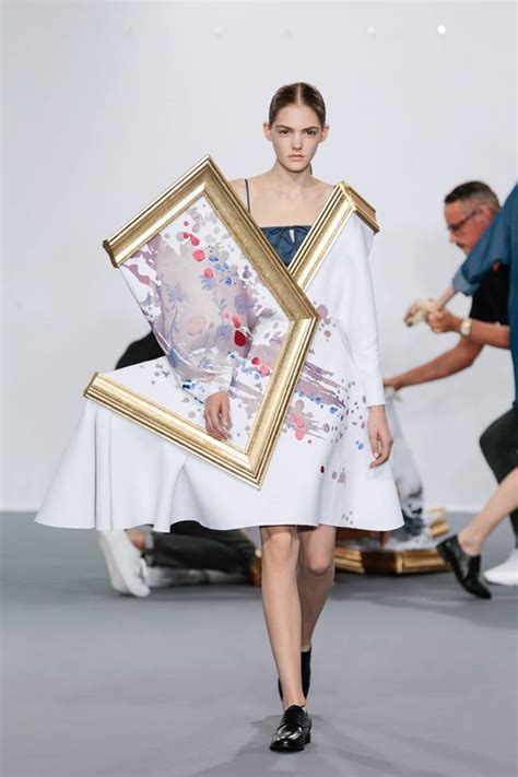 Framed Paintings Are Transformed Into Wearable Art During Fashion Show