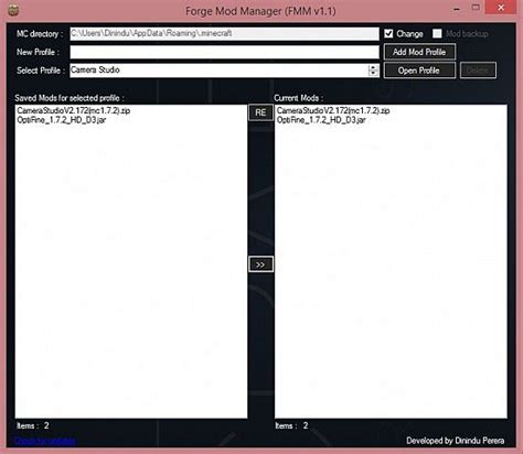 Forge Mod Manager V11 Minecraft Mod