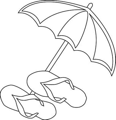 Finally, this last coloring page is sure to get your kid excited about coloring activity. A Beach Umbrella and Slippers Coloring Page - Download ...