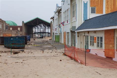 Asbury Park Nj Usa December 02 2018 Damage To Boardwalk From