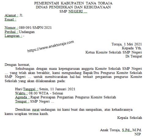 Berita acara penerimaan siswa baru. Dokumen Undangan Rapat Pembentukan Organisasi Sekolah ...