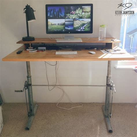 Have you experienced neck and back pain from sitting at the office desk for a long time? DIY adjustable standing desk for under $100 | Standing ...