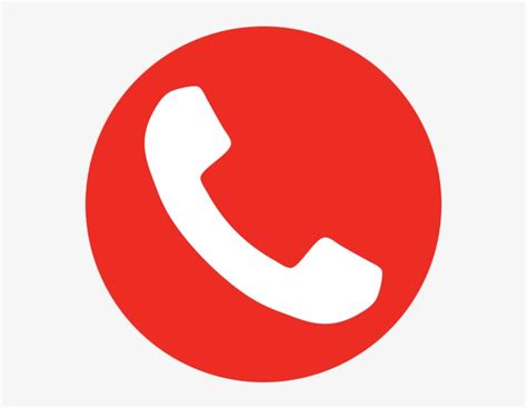 Contact Red Phone Icon Square Png Image Transparent Png Free