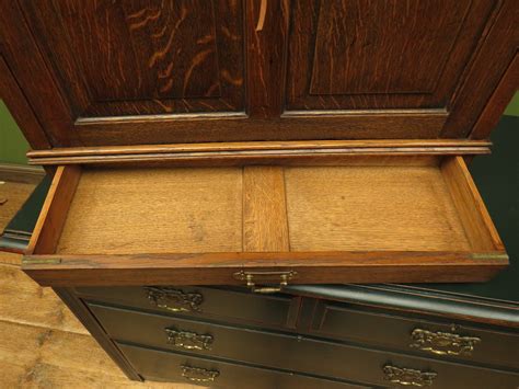 Antique Oak Stationary Desk Top Correspondence Cabinet With Etsy