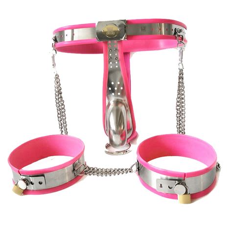 Male Shield Chastity Belt Stainless Steel Full Closed Cock Cage Thigh