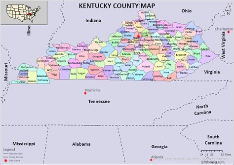 Kentucky County Map Free Check The List Of 120 Counties In Kentucky