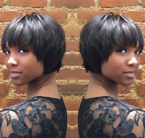 50 most captivating african american short hairstyles short cropped hair short bobs with bangs