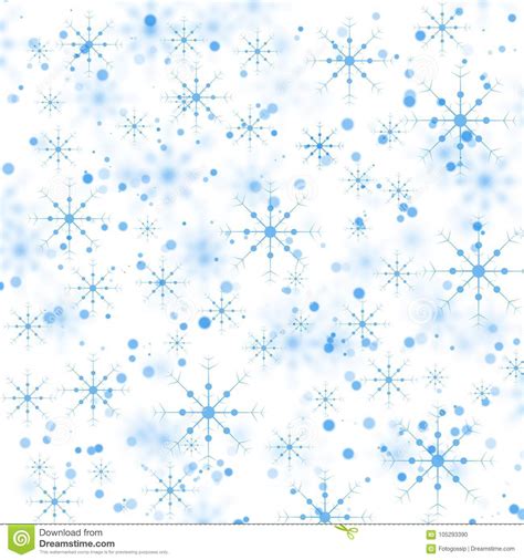 Snowflakes Abstract Background On White Stock Illustration