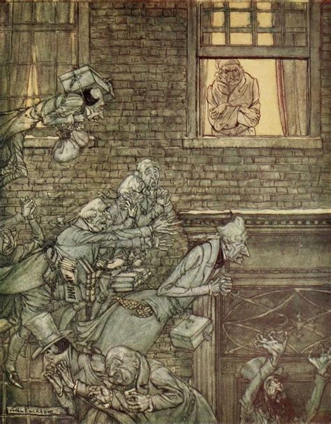 Arthur Rackham Christmas Carol Painting