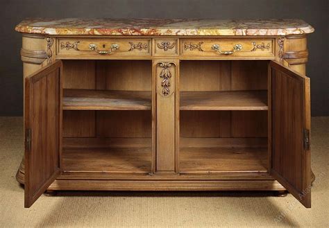French Marble Top Walnut Sideboard Credenza Antiques Atlas