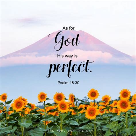 The Word For The Day • Psalm 1830 36 As For God His Way Is Perfect