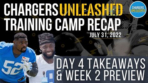Chargers Training Camp Day 4 Highlights And Recap Wk 2 Preview Mike Williams And Offense Respond