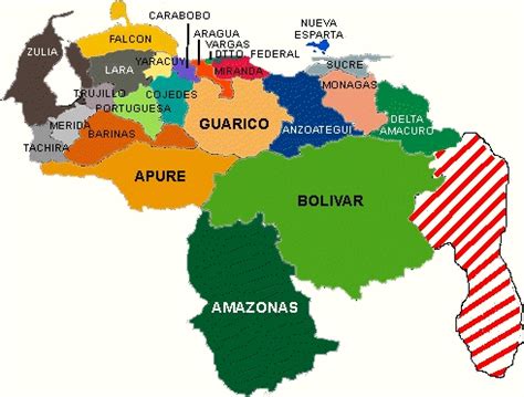 Mapa de Venezuela con sus estados Blog didáctico