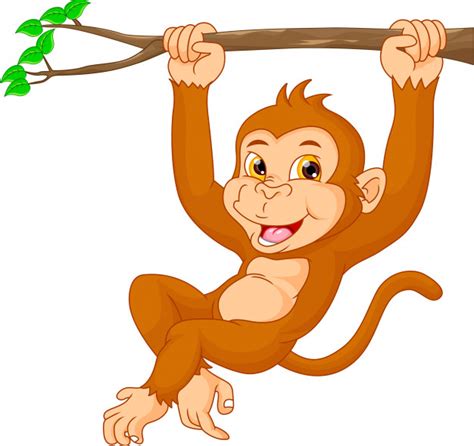 Cute Monkey Cartoon Vector Premium Download
