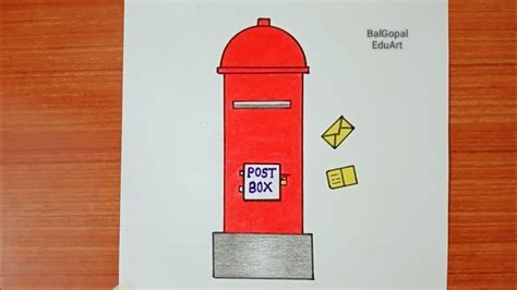 Post Box Drawing Letter Box Drawing Post Office Drawing How To Draw Post Box How To Draw Letter