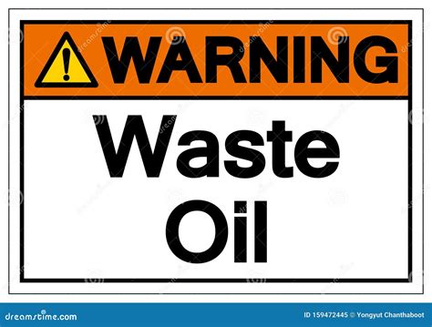 Waste Oil With Yellow Background Hazard Waste LABEL DECAL STICKER Home