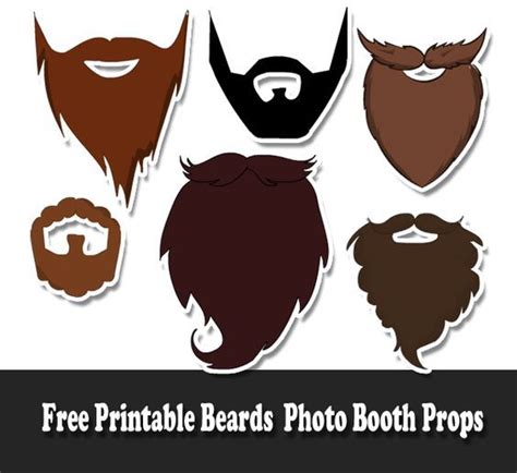 Free Printable Beards Photo Booth Props Diy Photo Booth Props Diy
