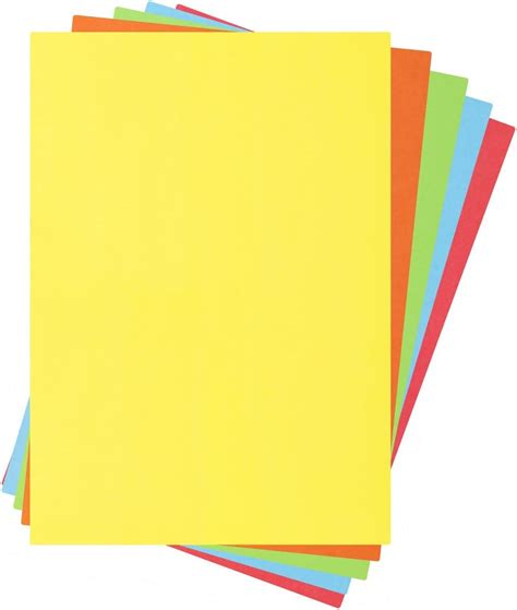 100 Folios De Papel De Diferentes Colores Brillantes A4 80 Gm²
