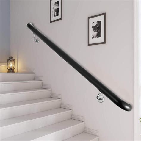 Happybuy Stair Handrail 4ft Length Stair Rail Aluminum Modern