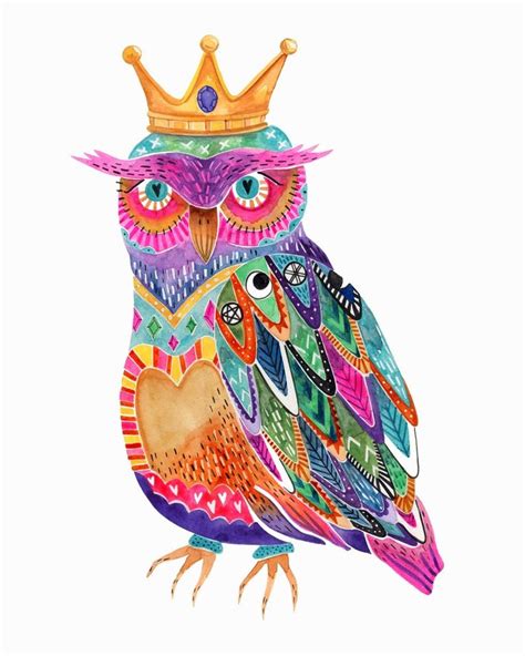 Rainbow Owl Decor Owl Print Owl Wall Art Barn Owl Owl Etsy In 2020