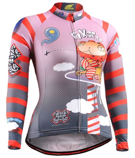 Fixgear Womens Pink Bicycle Cycling Jersey Long Sleeve S~xxl Cycling
