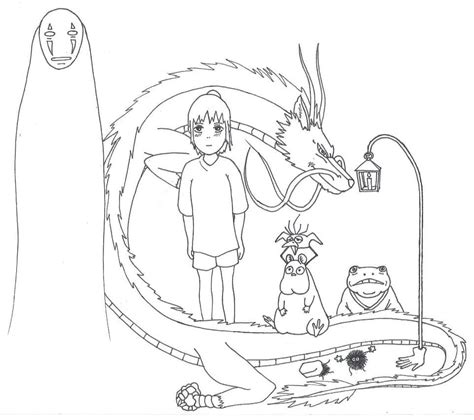 Printable Spirited Away Coloring Pages Anime Coloring Pages