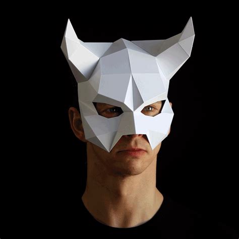 Devil Mask Make Your Own Mask From Card With This Easy Pdf Download