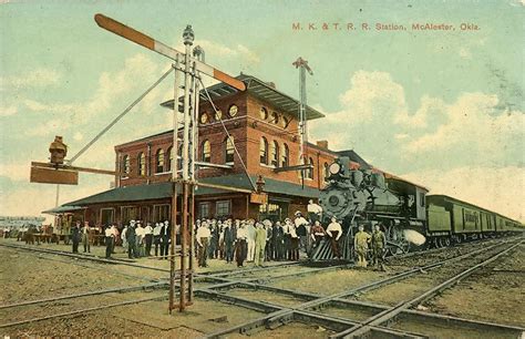 Mkandt Railroad Depot At Mcalester Oklahoma Old Train Station