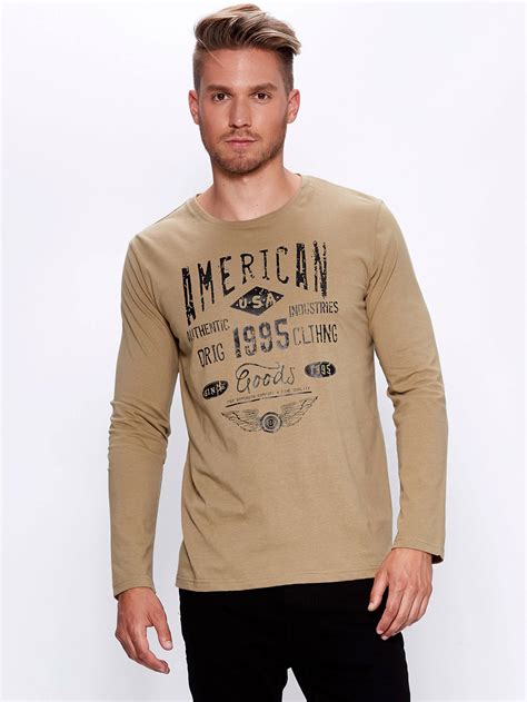 Mens Knitted Long Sleeve T Shirt
