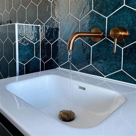 Ellen Lammers Bathroom Cladding Made With Hexagonal Tiles From The