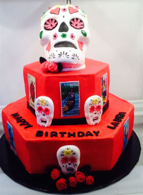 Dia De Los Muertos And Loteria Themed Birthday Cake Themed Birthday