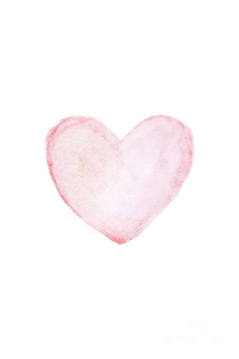Watercolor Pink Heart Painting By Aga And Artur Szafranscy