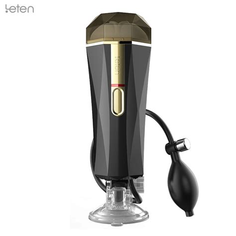 Leten Male Masturbator Dual Electric Shock Modes Strong Vibration