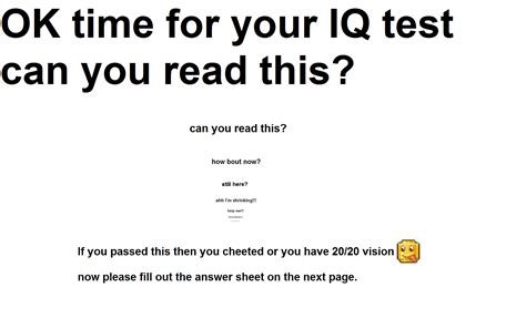 Free Printable Iq Test With Answers Key Rarewa