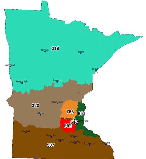 List Of Minnesota Area Codes Wikipedia