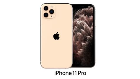 3d Model Mobile Apple Iphone 11 Pro Gold Cgtrader