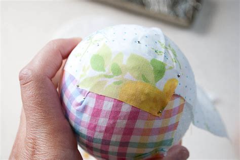 Fern And Feather Fabric Covered Eggs