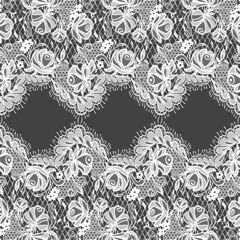 Gothic Lace Fabric Gothic Style Lace Vector Floral Seamless Patterns