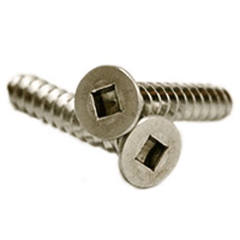 8 X 34 Square Drive Flat Head Self Tapping Screws Type A 18 8