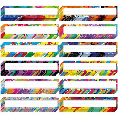 Buy 72 Pcs Confetti Classroom Desk Name Tags For Students Colorful